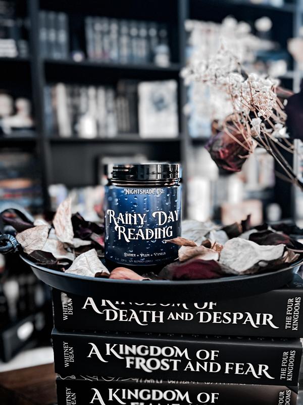 Rainy Day Reading Scented Candle, gift for the book lover