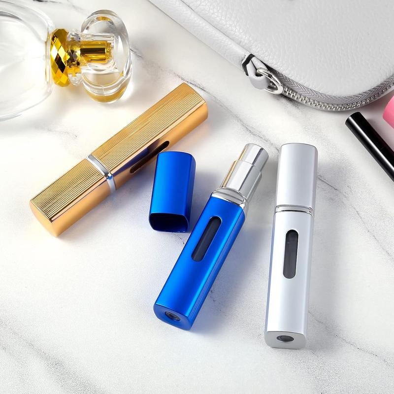 8ml Travel Perfume Atomizer Refillable, 3 count Square Cologne Travel Bottle Refillable, Travel Size Empty Spray Bottles Perfume Atomizer