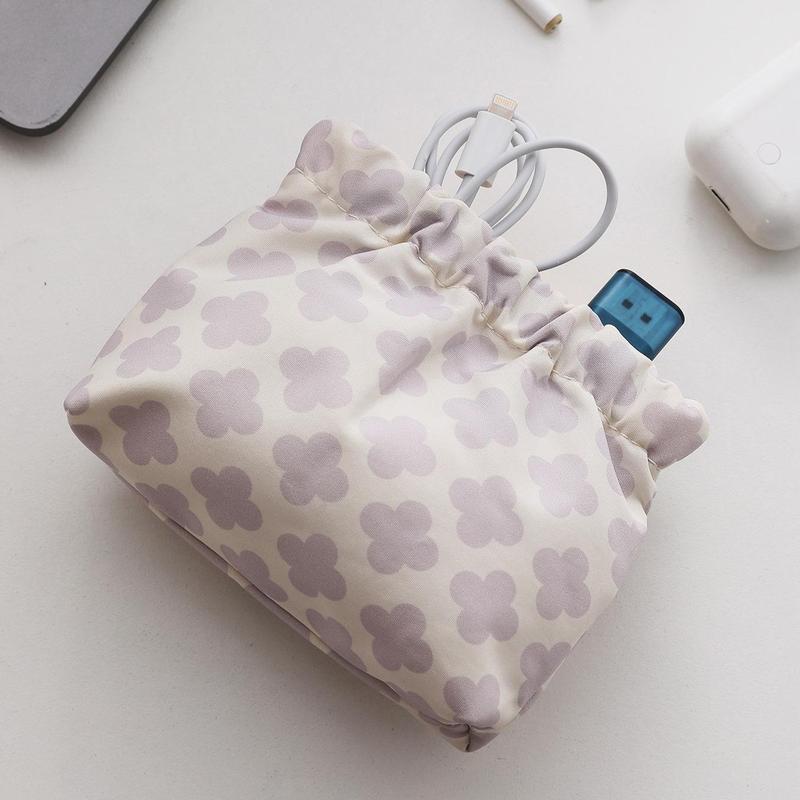 Cartoon Pattern Portable Storage Bag, 1 Count Cute Change Purse for Key & Data Cable, Travel Essentials, Household Storage Supplies for Home Office Travel