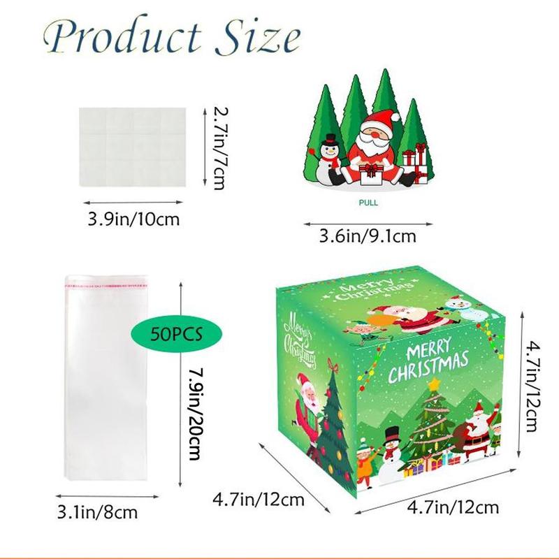 Christmas Themed Money Box, 1 Count Surprise Money Box with Clear Bag, Party Activity Supplies for Birthday & Festival