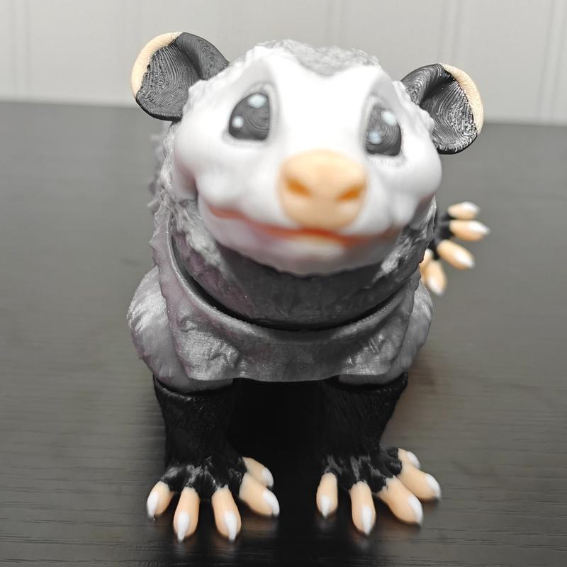 Adorable Flexi Opossum Figurine Decor Nature Ornaments