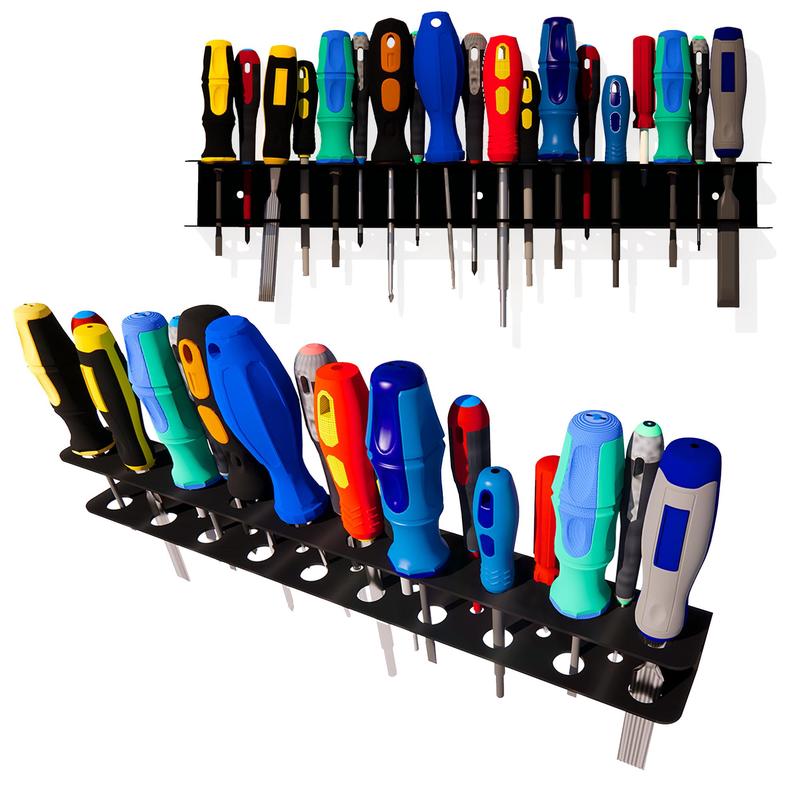 Wall Mounted Tool Holder, 1 Count Space Saving Tool Storage Rack, Multifunctional Tool Organizer, Tool Storage Rack for Home & Office