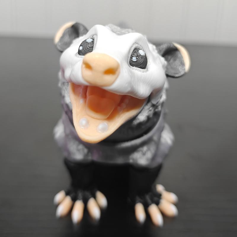 Adorable Flexi Opossum Figurine Decor Nature Ornaments