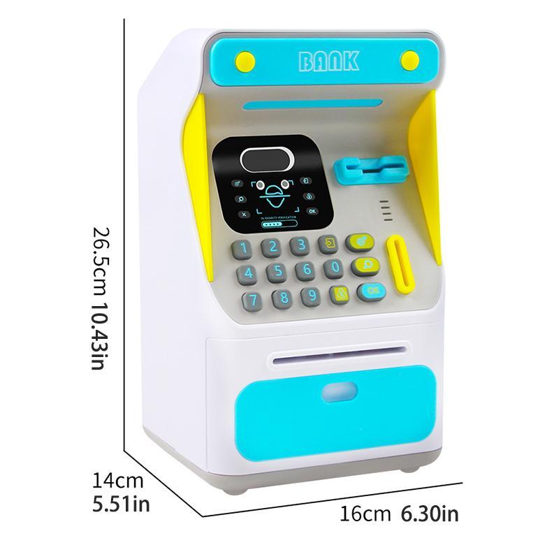 Smart Face Recognition ATM Machine, 1 Box Simulation Face Recognition Password Money Saving Box, Money Saving Machine for Home Office