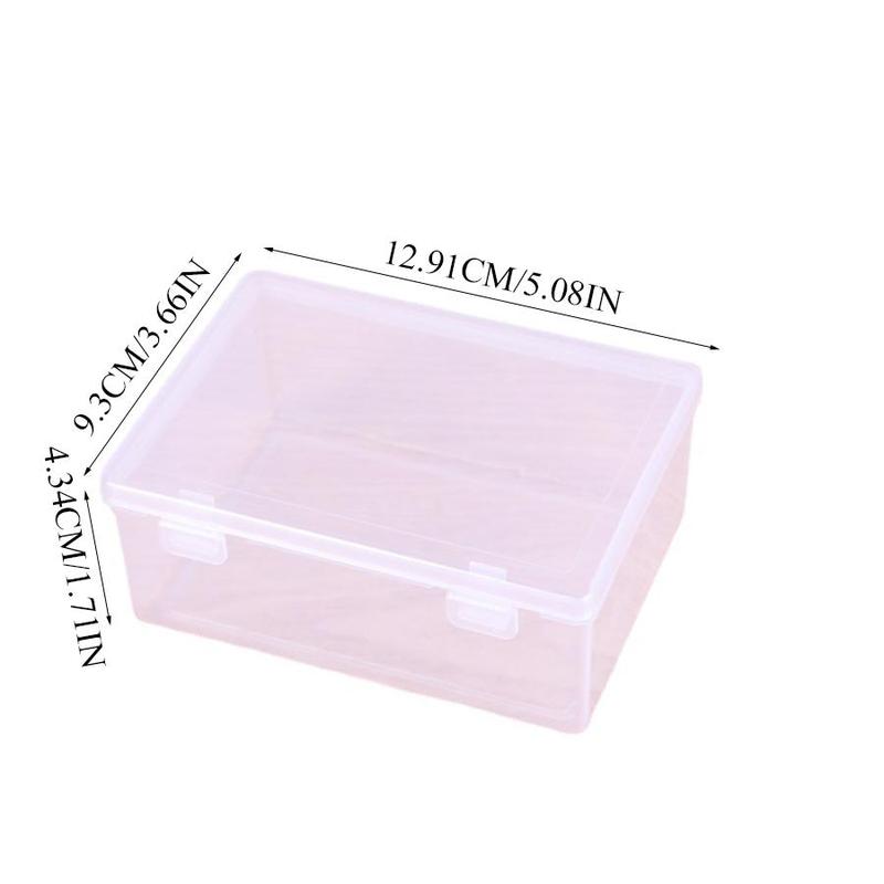 Clear Storage Box, 1 Count Multi-grid Storage Box with Lid, Home Organizer for Jewelry, Electronics, Stationery, Office Supplies