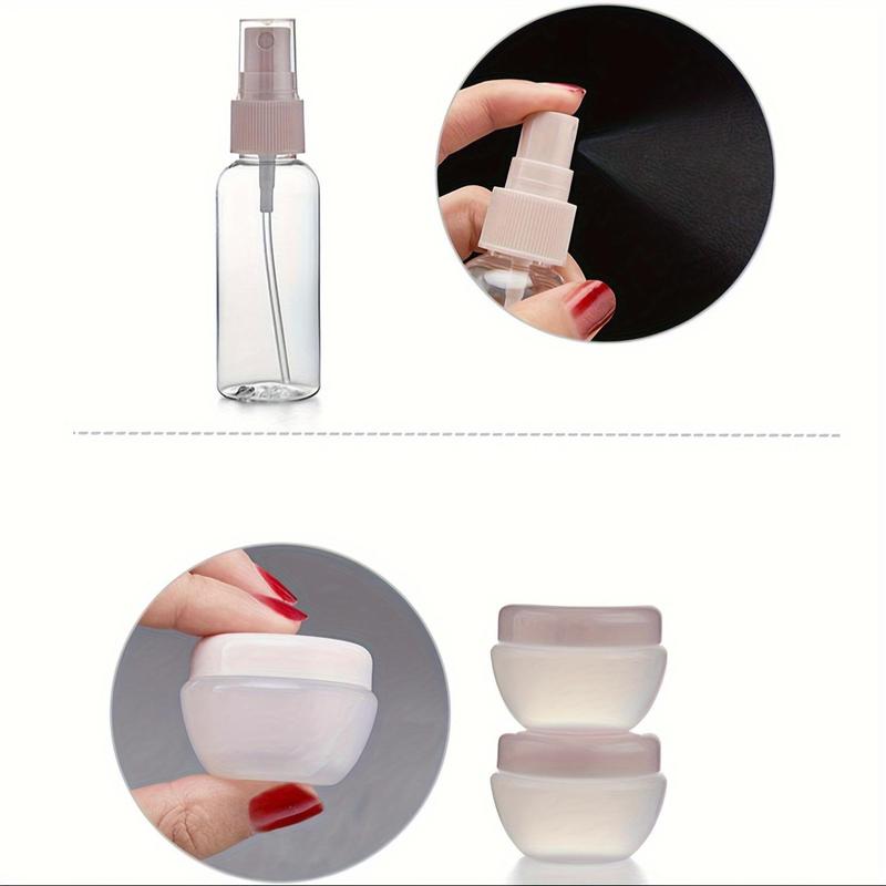 Travel Cosmetic Lotion Refillable Bottle Set, 11pcs Portable Empty Liquid Container Set, Skincare Tools for Women & Girls