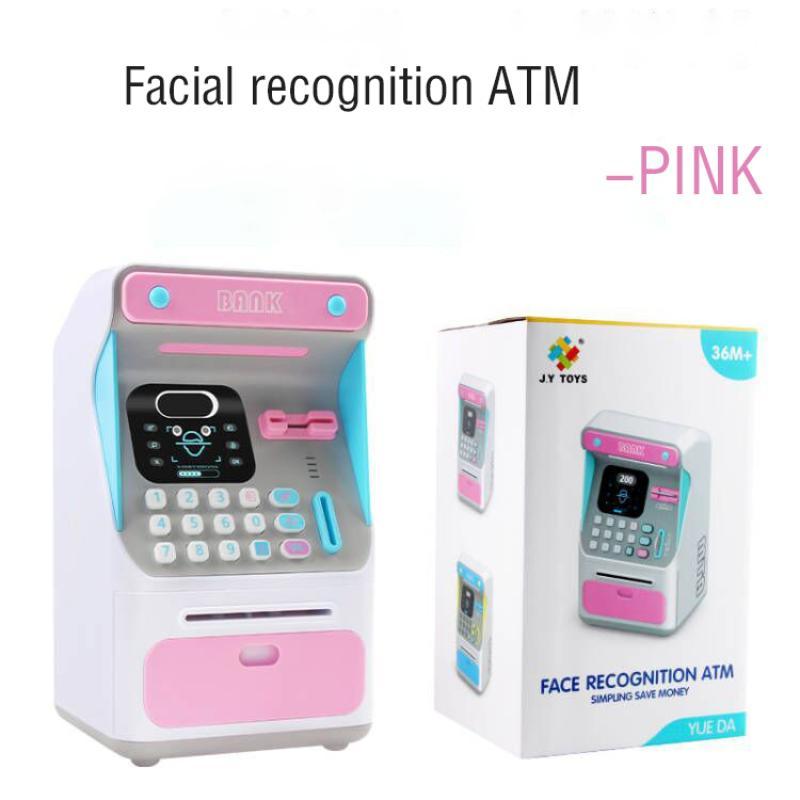 Smart Face Recognition ATM Machine, 1 Box Simulation Face Recognition Password Money Saving Box, Money Saving Machine for Home Office