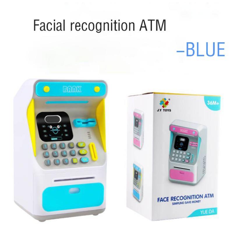 Smart Face Recognition ATM Machine, 1 Box Simulation Face Recognition Password Money Saving Box, Money Saving Machine for Home Office