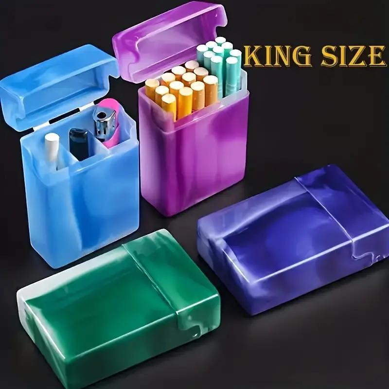 Random Color Creative Divided Cigarette Box, 4 Counts Multi-functional Storage Box, Portable Lighter Box for Home Office Outdoor Travel