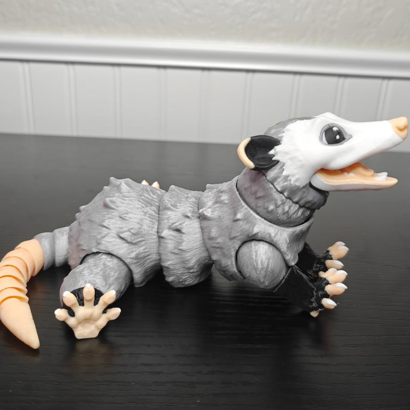 Adorable Flexi Opossum Figurine Decor Nature Ornaments