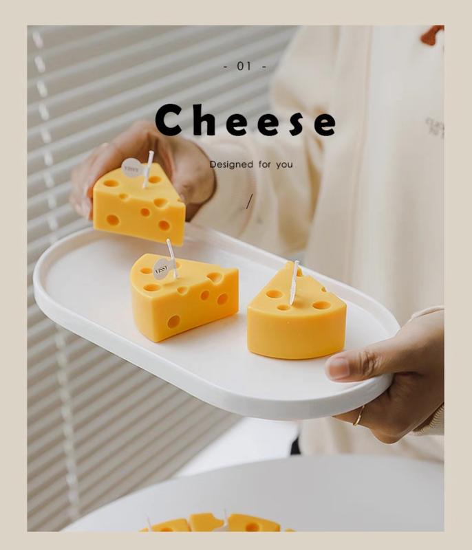 Gourmet Cheese designed candle and Freshener, Cute home decoration. candle obsessed Aroma Gift Ornaments Cozy Creamy Fragrance