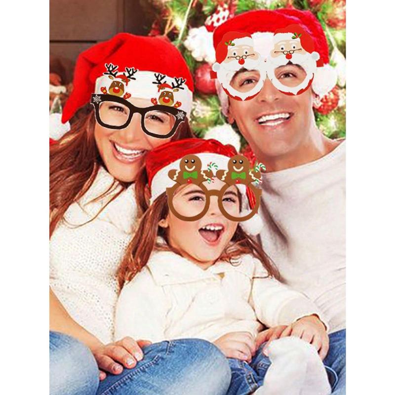 9 Pcs Paper Christmas Glasses Bulk Holiday Glasses Frames Christmas Sunglasses Fun Christmas Accessories Christmas Party Decorations Costume Eyeglasses For Gifts Photo Props Favors,Christmas