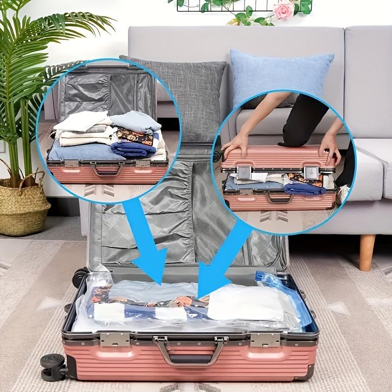 Transparent vacuum compression bag Seasonal storage bag Clothing quilt storage bag Snowflake cover hand roll thickened explosion-proof zipper