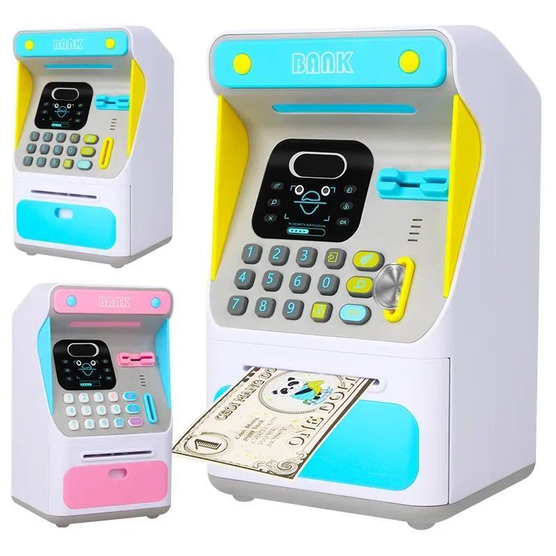 Smart Face Recognition ATM Machine, 1 Box Simulation Face Recognition Password Money Saving Box, Money Saving Machine for Home Office