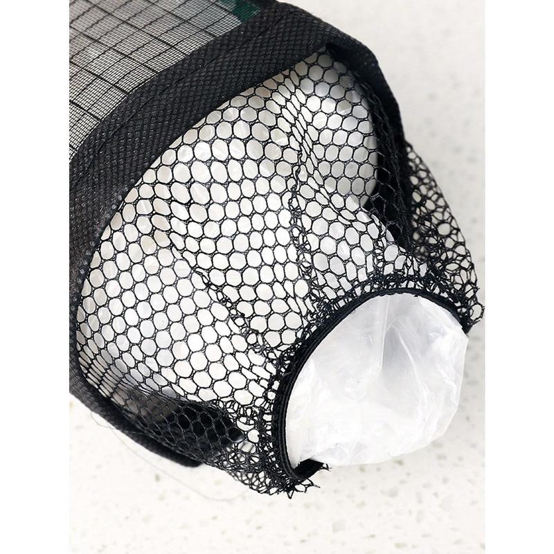 1pc Hanging Garbage Bag Storage Plastic Bag Holder Mesh Hanging Storage Dispensers Foldable Breathable Washable Hanging Mesh Garbage Bag Organizer Home Kitchen Supplies