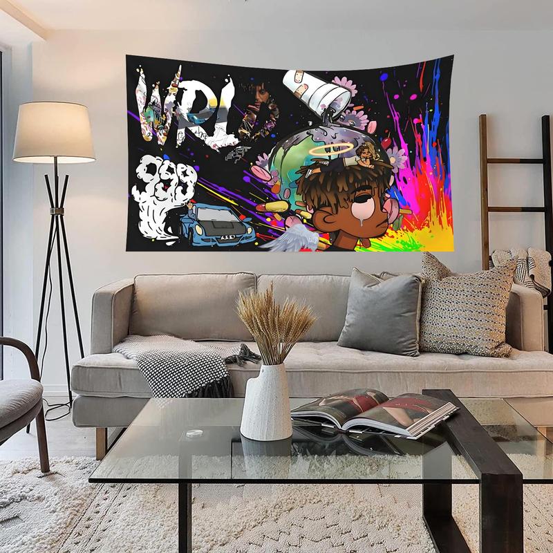 Rapper Tapestry Wall Flag 3*5ft Funny Banner Hanging Flag with Brass Grommets for Indoor Hanging, College Dorm Party Tapestry Art Poster