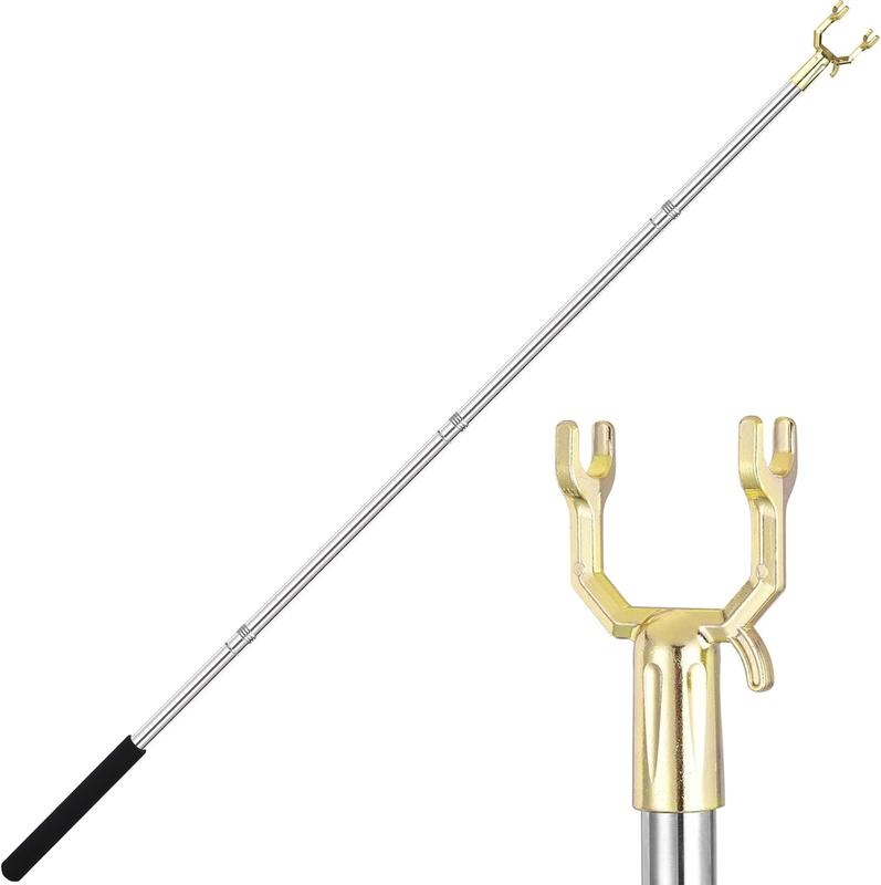 clothing hook pole pole to reach high hangersExtendable from 26 inches to 56 inches Hanger Hooks.Ideal for hanging clothes at home or in student dormitories, with sponge handle