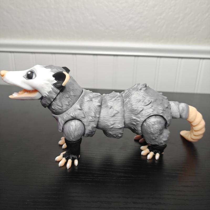 Adorable Flexi Opossum Figurine Decor Nature Ornaments