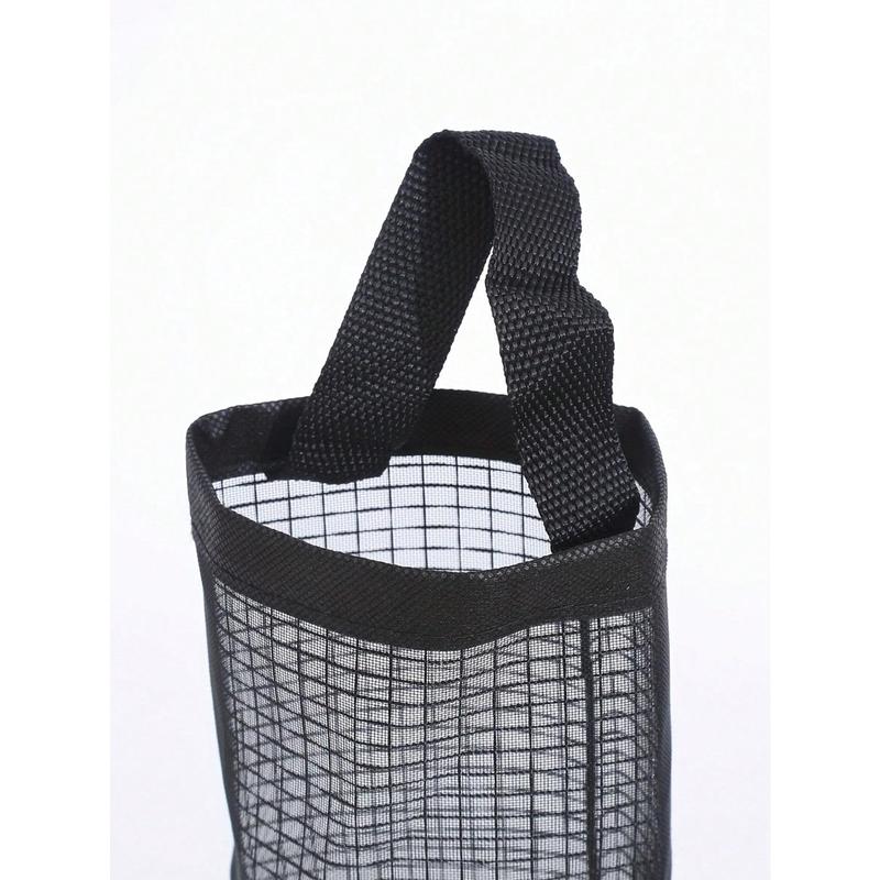 1pc Hanging Garbage Bag Storage Plastic Bag Holder Mesh Hanging Storage Dispensers Foldable Breathable Washable Hanging Mesh Garbage Bag Organizer Home Kitchen Supplies