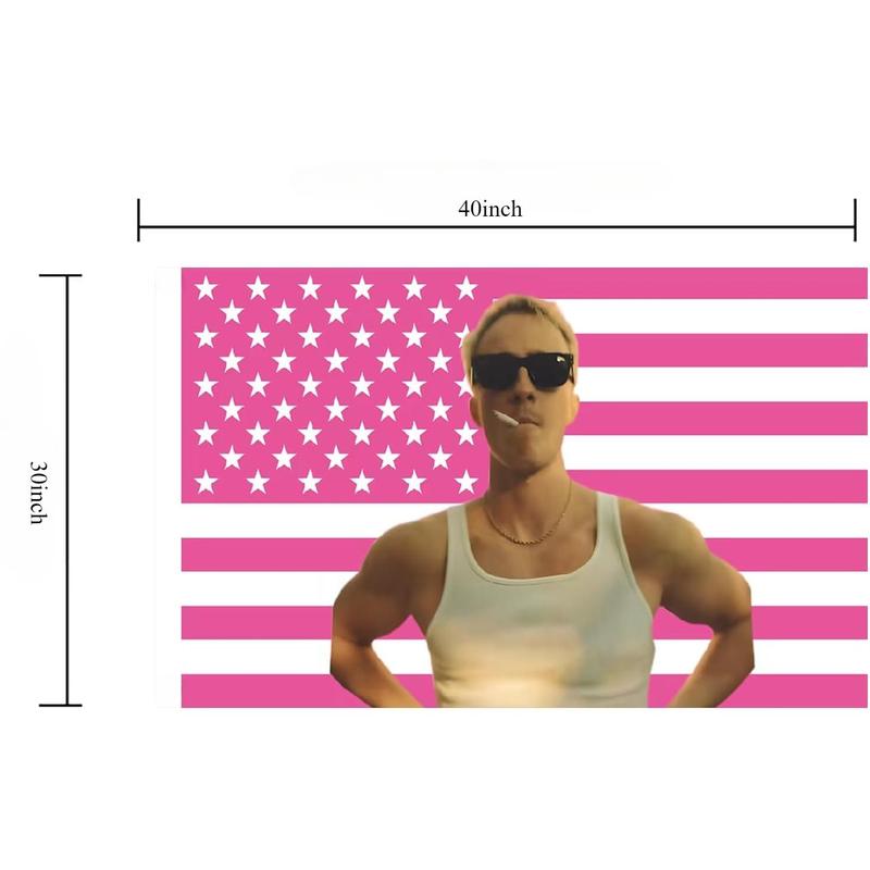 Rafe Cameron pink American Flag  Outdoor Indoor,Drew USA Starky Tapestry Wall Hanging for Bedroom Living Room Dorm Home Decor