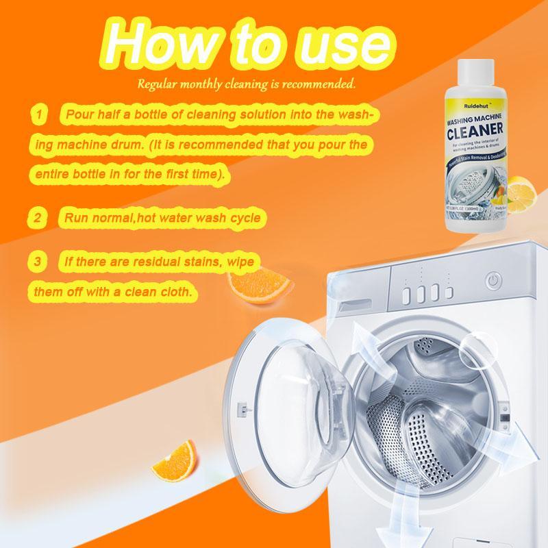 Lemon Scented Washing Machine Cleaner, 1 Count Washing Machine Cleaner, Household Cleaning Supplies for Front Load & Top Load Washers