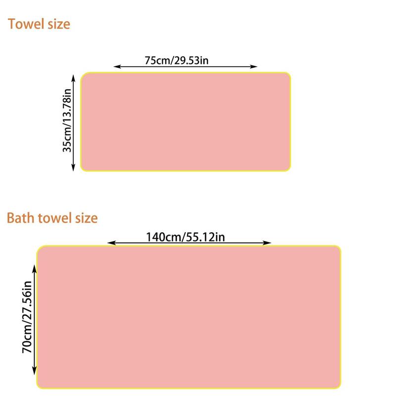 Soft Comfortable Hand Towel, 1 Count Coral Fleece Cozy Bath Towel, Water Absorption Shower Towel for Home Bathroom Washroom