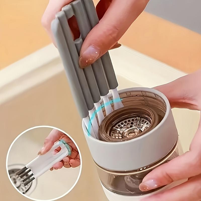 1 2pcs Mini Cleaning Brush, Soft Crevice Cleaning, Multifunctional Computer Tool for Keyboard, and Cup Glass Cover Cleaning Handheld Kitchen Plastic