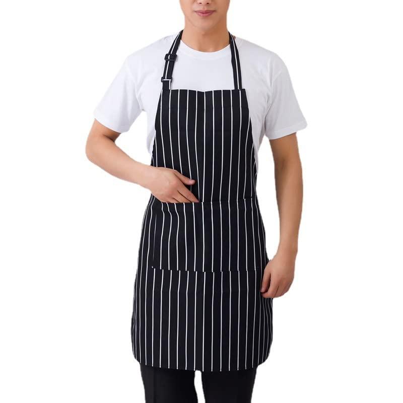 Striped Pattern Apron with Pocket, 1 Count Sleeveless Breathable Comfortable Multi-purpose Kitchen Cooking Apron, Household Apron for Home Kitchen Outdoor Camping Barbecue Picnic