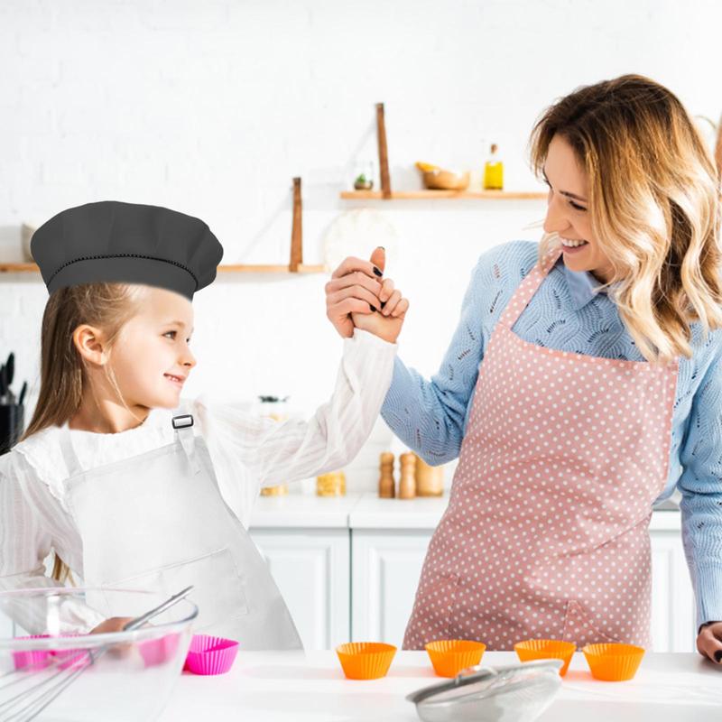 Kids Apron with Hat, 1 Set Simple Apron with Pocket, Cooking Pinafore for Boys & Girls Home Kitchen, Outfit for Kids, Kids Clothing for Kitchen