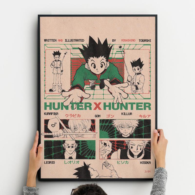 Hunter x Hunter Anime Poster, Gon HxH Anime Manga Posters (NO FRAME)