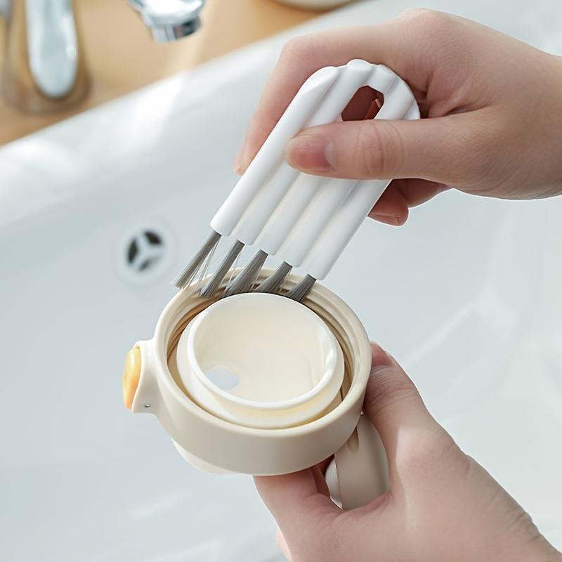 1 2pcs Mini Cleaning Brush, Soft Crevice Cleaning, Multifunctional Computer Tool for Keyboard, and Cup Glass Cover Cleaning Handheld Kitchen Plastic