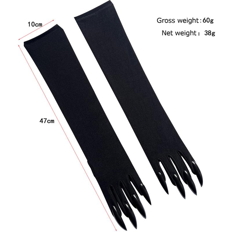 Halloween Claw Gloves Horror Wolf Cat Paw Gloves with Long Fingernails Costume Gloves for Adults