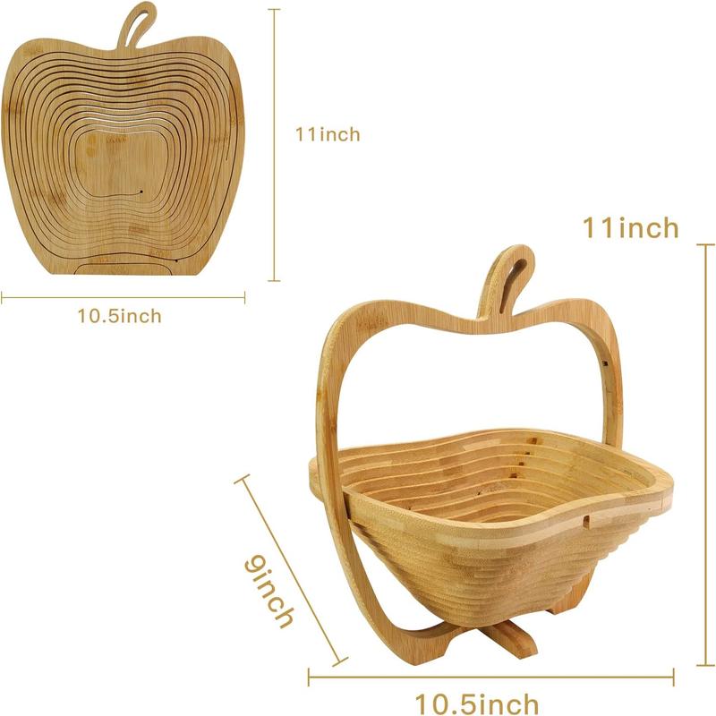 Foldable Fruit Basket Gift Snack Box  shape fruit bowl holder and Dried fruit basket For  Holiday Party Christmas Decoration (Apple02)