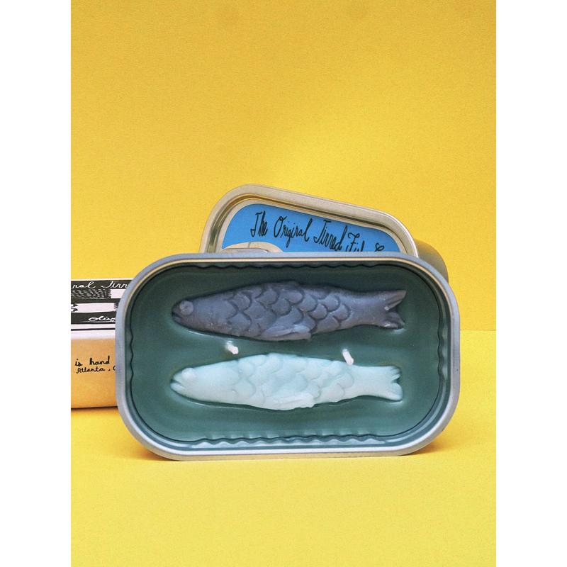 Tinned Fish Candle - Olive Oil and Sea Salt (Ocean Breeze Scented)