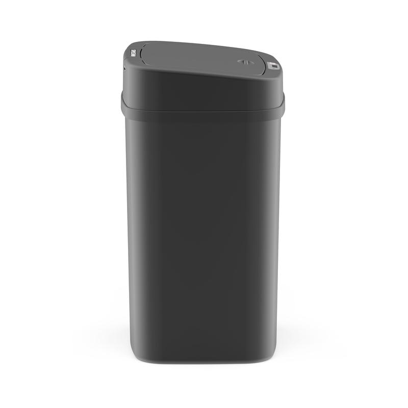 Nine Stars 3.2 Gallon Trash Can, Plastic Touchless Bathroom Trash Can, Black