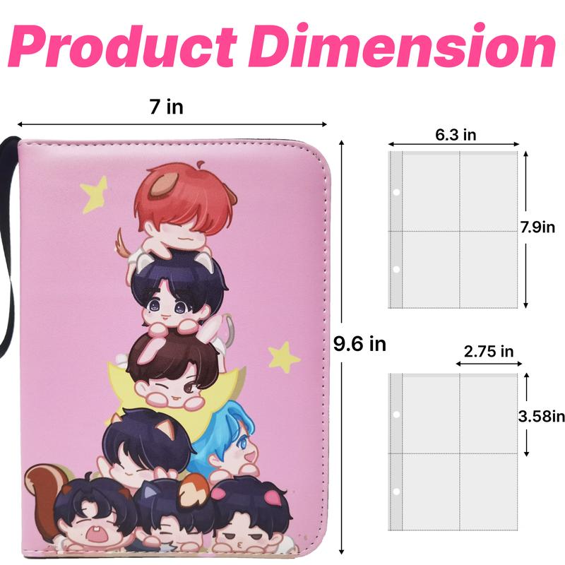 Kpop Bangtan Boys BTS Photocard Binder 400 Pockets, idol Cartoon Cute Photo Album, Christmas Gift for Children photo album