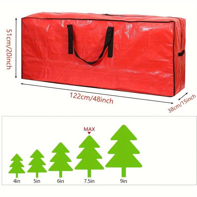 Waterproof Christmas Tree Storage Bag, 1 Count Artificial Xmas Tree Storage Bag, Large Capacity Organizer with Strong Durable Handles & Labeling Card Slot