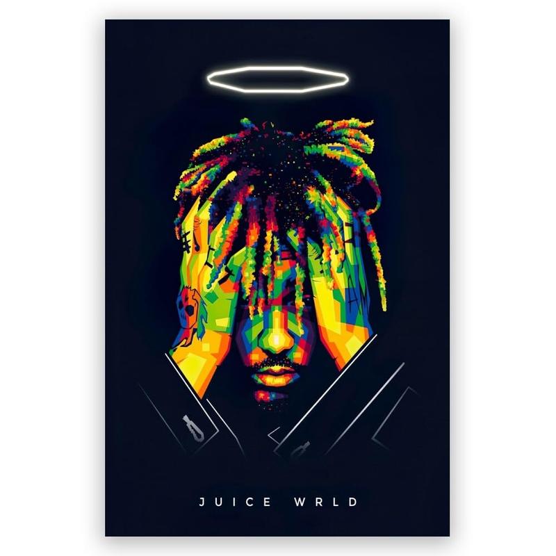 j Pop uice Wrld Rapper Singer Album Cover ana Poster Music For Canvas Art Room decor Print Ornaments