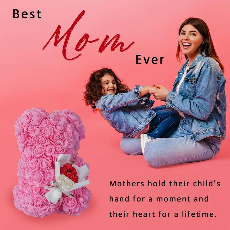 Rose Bear Mothers Day Mom Gifts from Daghter Son, Mothers Day Flowers Bear Gifts for Mom, Rose Teddy Bear Mothers Day Presents for Mom, Cte Romantic Mothers Day Love Gifts & Decorations