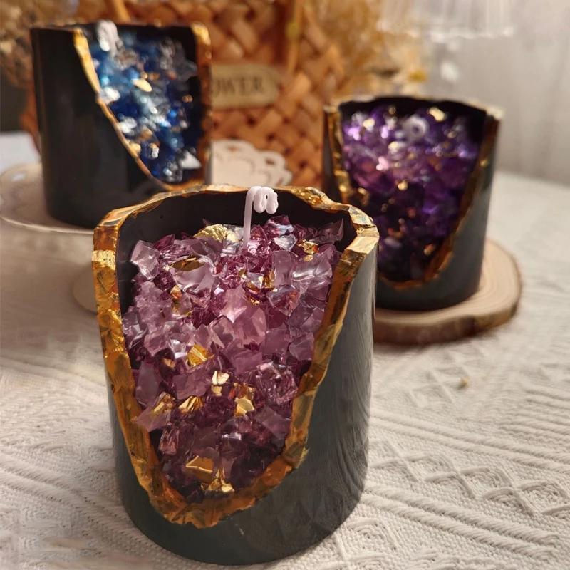 Christmas Crystal Cave Candle - Aromatherapy Jelly Wax Ornament, Scented Candle for Birthday Gifts & Festive Home Decoration