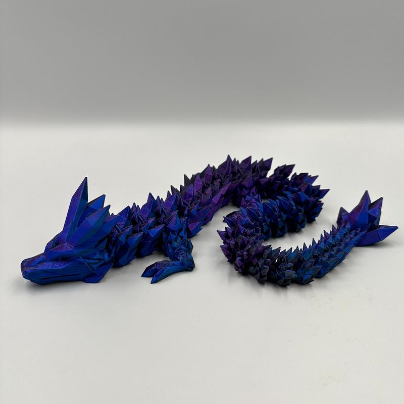 Large Crystal Dragon - 3D Printed Dragon Statue