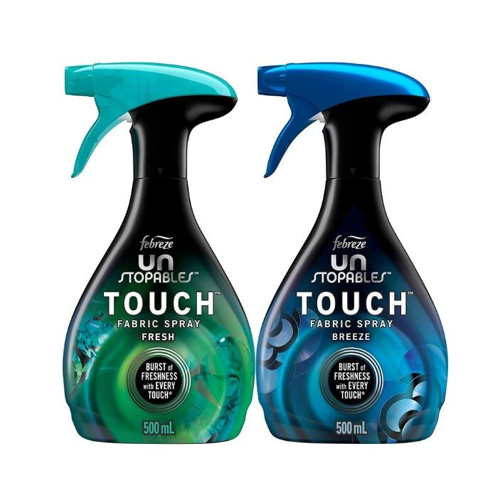 Unstopables Touch Fabric Spray and Odor Fighter, Fresh & Breeze, 16.9 oz, Pack of 2 Fragrance Household Scented Perfume