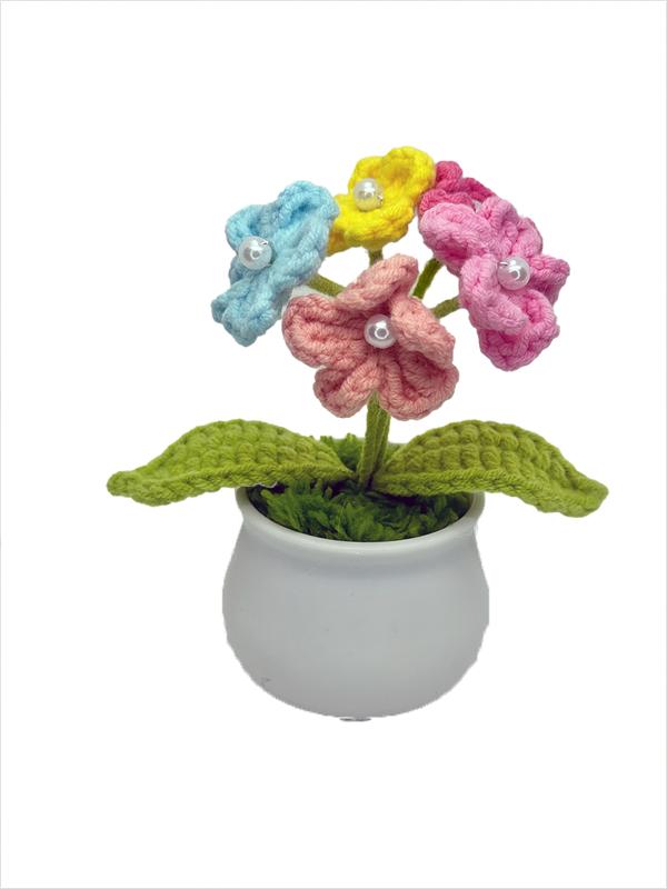 Crocheted flower pot for home decoration, center piece, gift for friends and family Decorative flower centerpiece Multicoloured plants & Ornaments