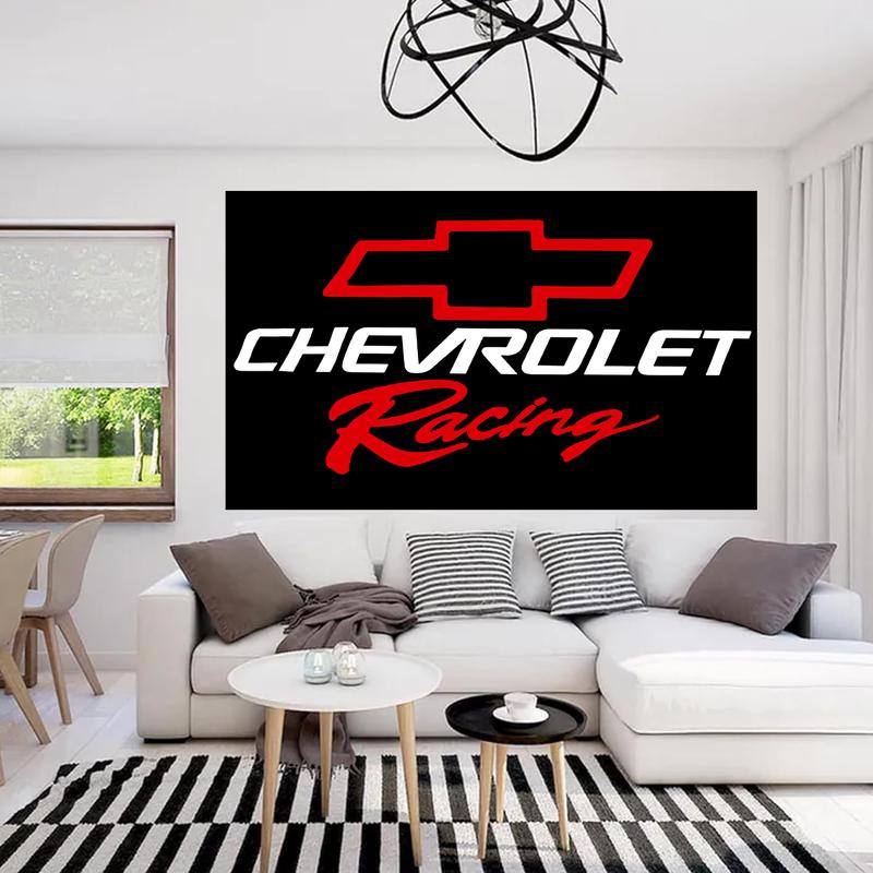 Funny Flag Chevrolet Racing Flag 3x5ft Banner for Garage, Party, Garden, Gym Decorative Banner