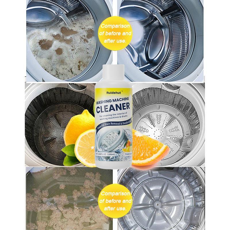 Lemon Scented Washing Machine Cleaner, 1 Count Washing Machine Cleaner, Household Cleaning Supplies for Front Load & Top Load Washers