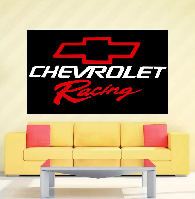 Funny Flag Chevrolet Racing Flag 3x5ft Banner for Garage, Party, Garden, Gym Decorative Banner