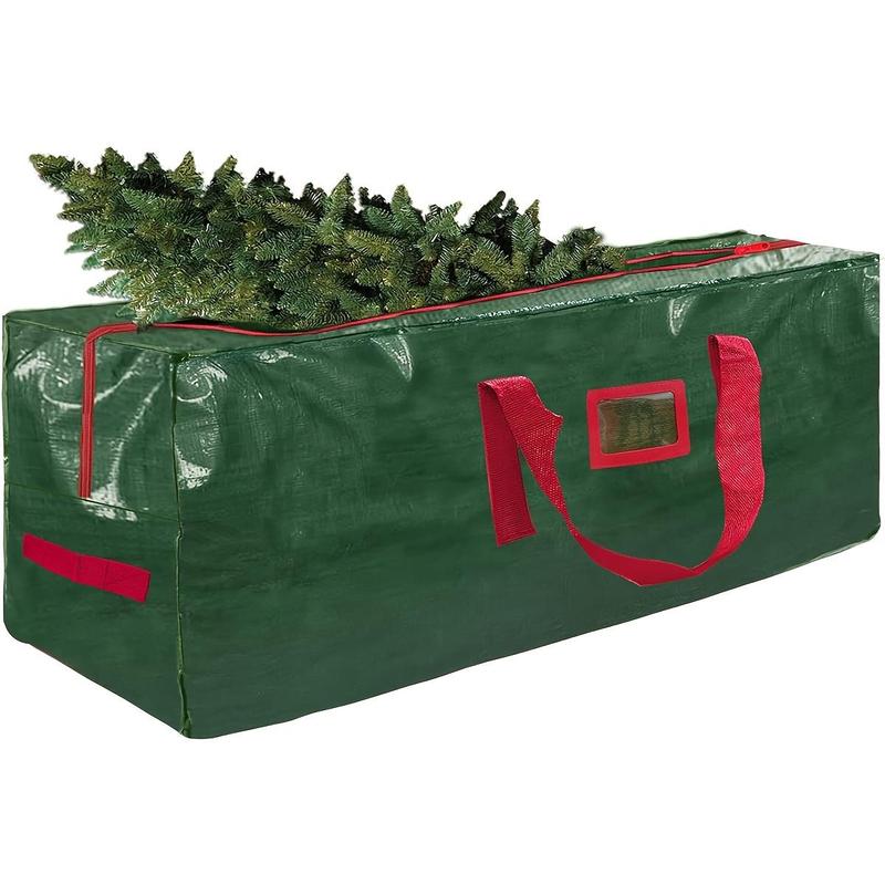 Waterproof Christmas Tree Storage Bag, 1 Count Artificial Xmas Tree Storage Bag, Large Capacity Organizer with Strong Durable Handles & Labeling Card Slot