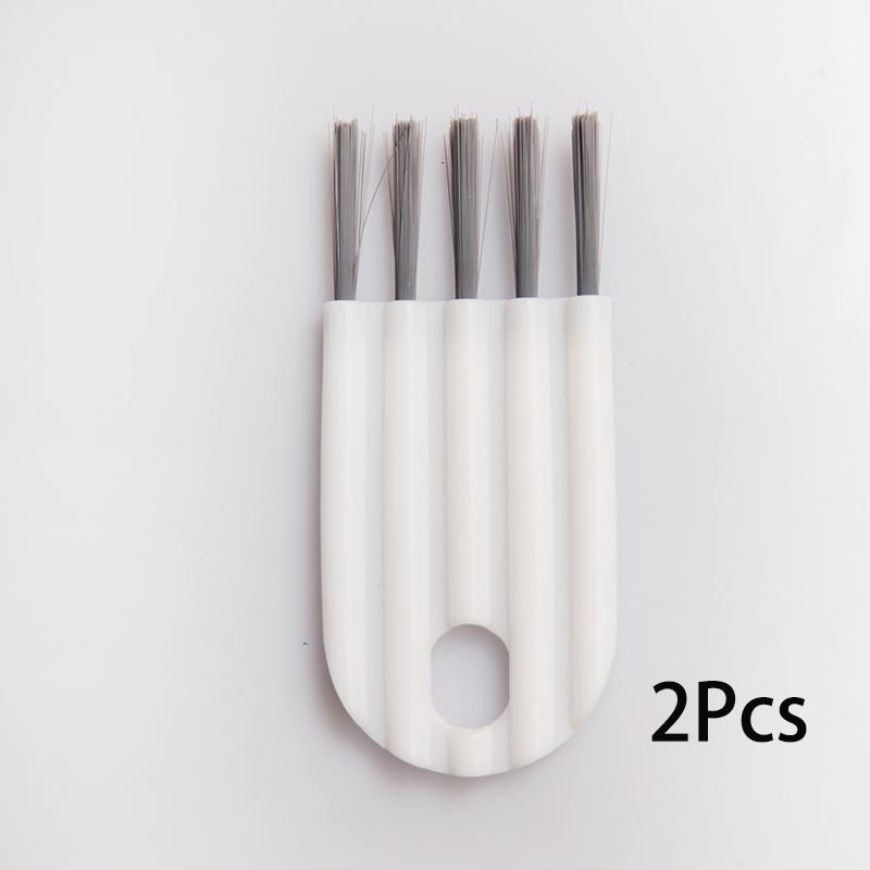 1 2pcs Mini Cleaning Brush, Soft Crevice Cleaning, Multifunctional Computer Tool for Keyboard, and Cup Glass Cover Cleaning Handheld Kitchen Plastic