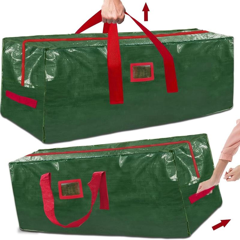 Waterproof Christmas Tree Storage Bag, 1 Count Artificial Xmas Tree Storage Bag, Large Capacity Organizer with Strong Durable Handles & Labeling Card Slot