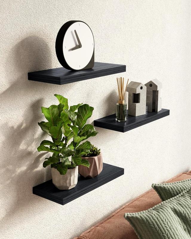 Floating Shelves for Wall, Wall Mounted Rustic Wood Shelves for Bathroom